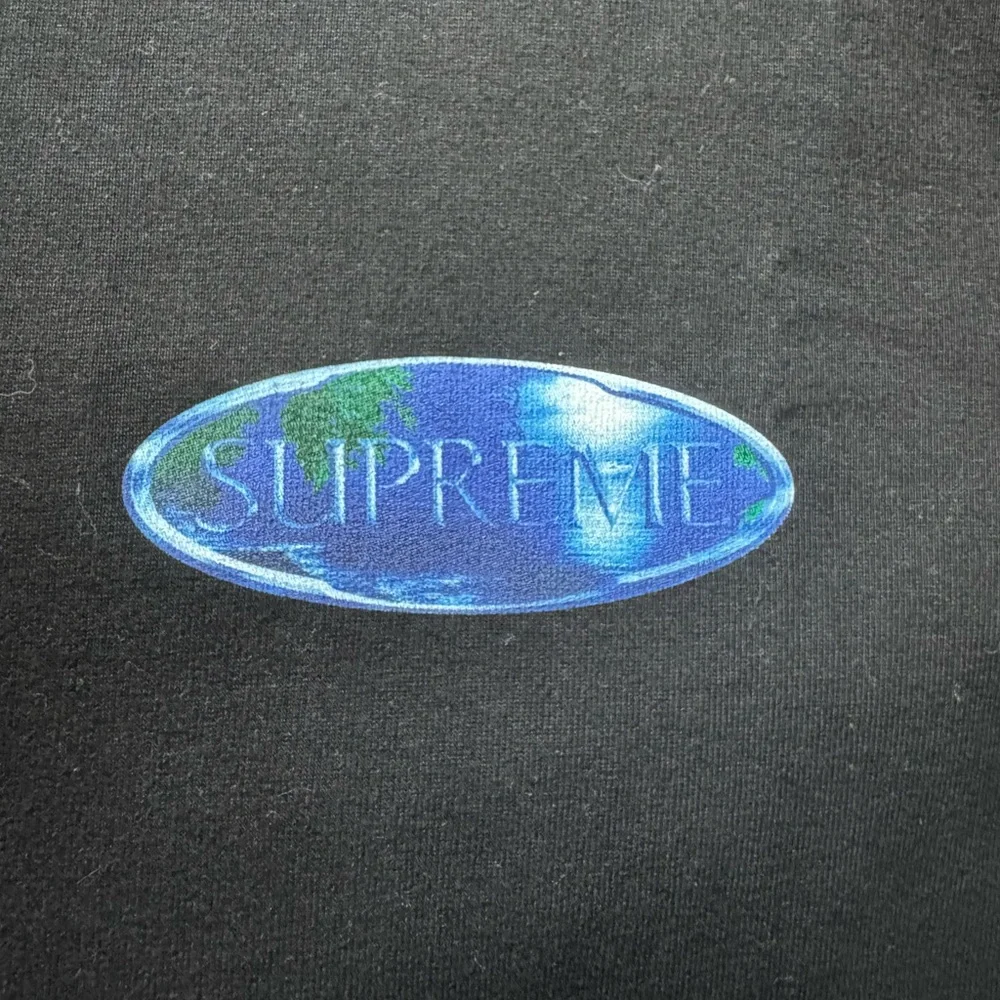 Supreme Black Tee with Ocean Blue Logo - Picture 5 of 13